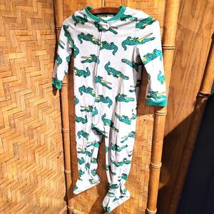 Carters Boys Girls Sleeper Pajamas Alligator 1PC Footie warm Fleece footed pj 3T